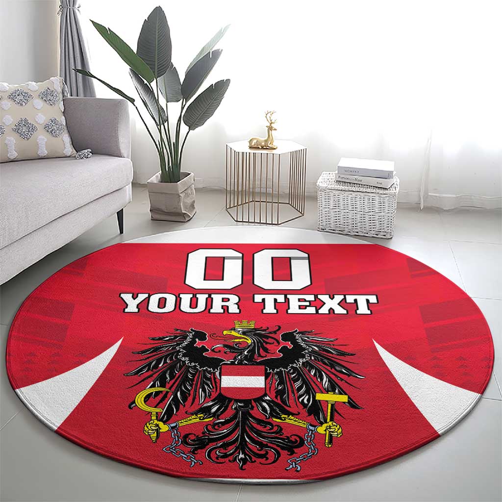 Custom Austria Hockey Round Carpet Die Adler Go Champions