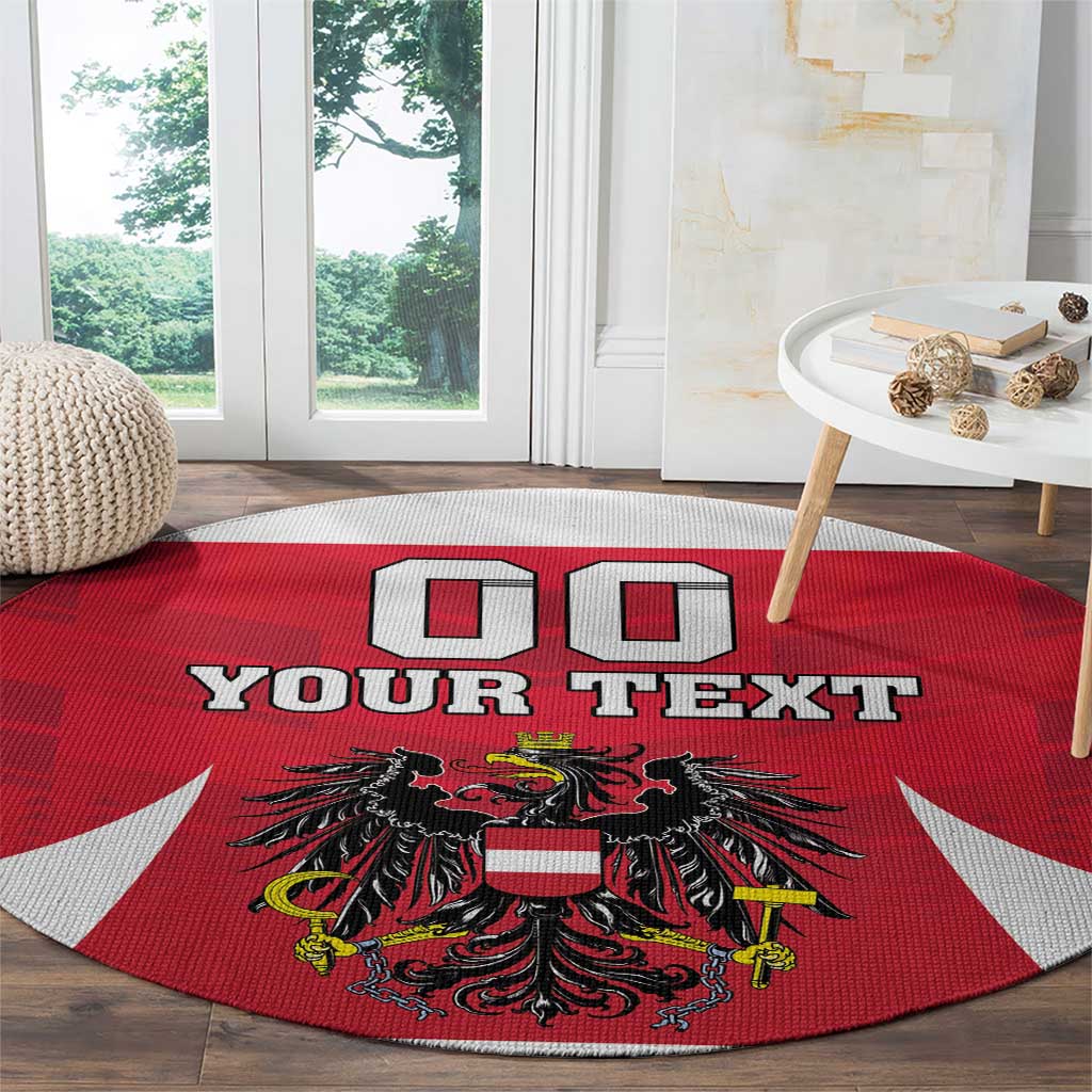 Custom Austria Hockey Round Carpet Die Adler Go Champions