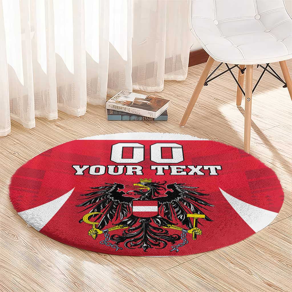 Custom Austria Hockey Round Carpet Die Adler Go Champions