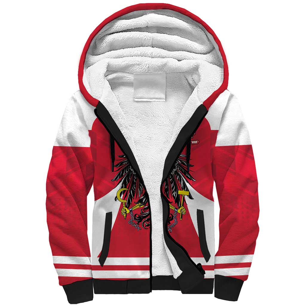 Custom Austria Hockey Sherpa Hoodie Die Adler Go Champions