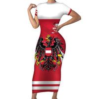 Custom Austria Hockey Short Sleeve Bodycon Dress Die Adler Go Champions