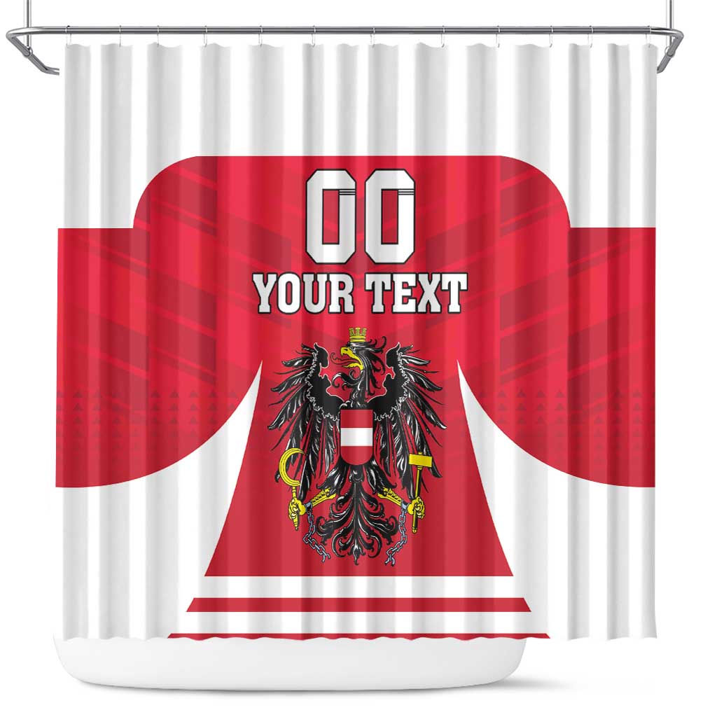 Custom Austria Hockey Shower Curtain Die Adler Go Champions