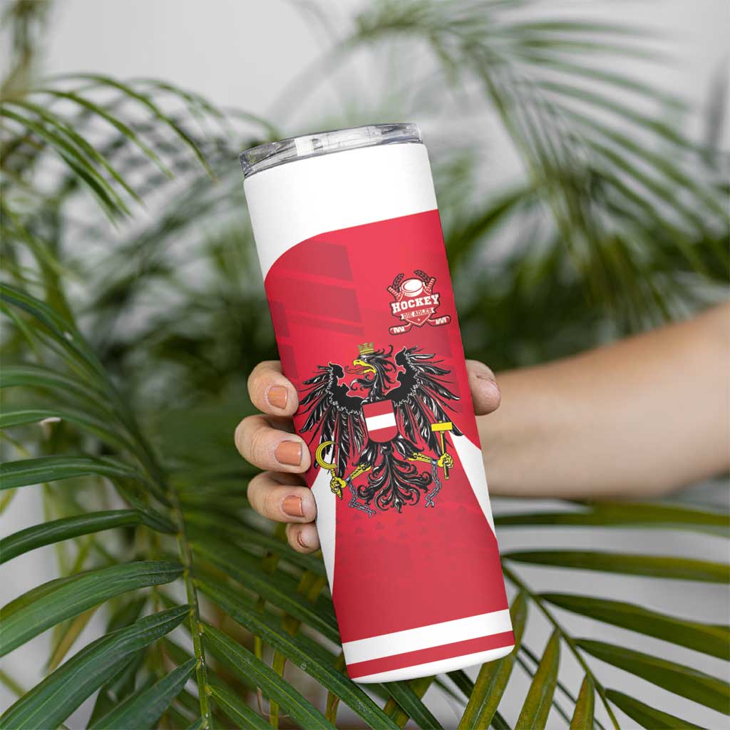 Custom Austria Hockey Skinny Tumbler Die Adler Go Champions