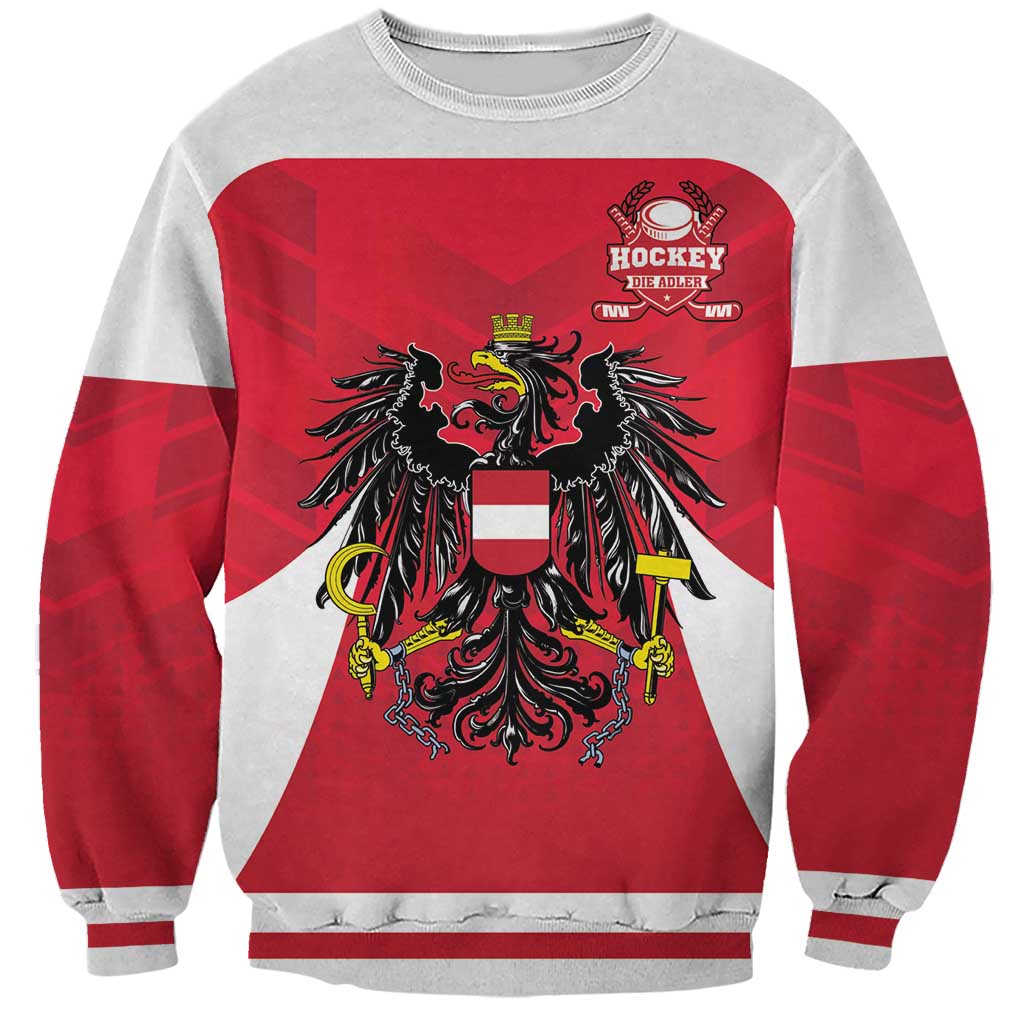 Custom Austria Hockey Sweatshirt Die Adler Go Champions