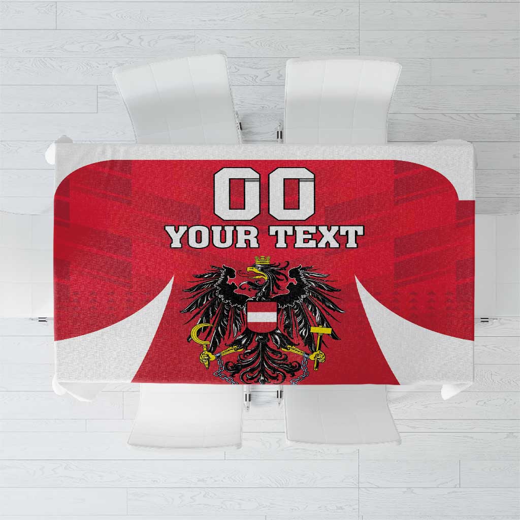 Custom Austria Hockey Tablecloth Die Adler Go Champions