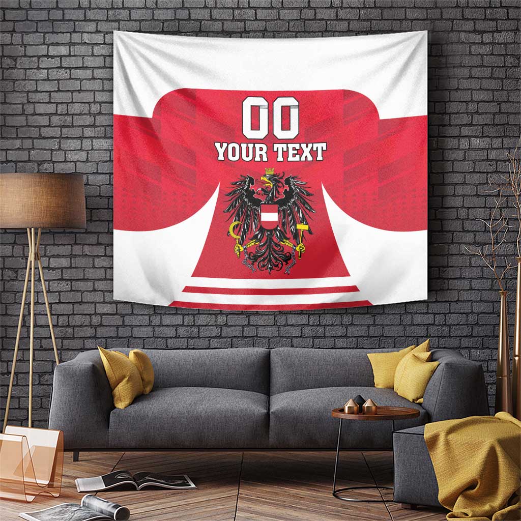 Custom Austria Hockey Tapestry Die Adler Go Champions