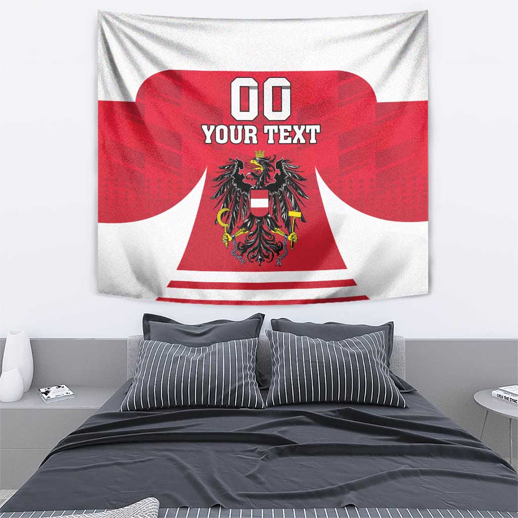 Custom Austria Hockey Tapestry Die Adler Go Champions