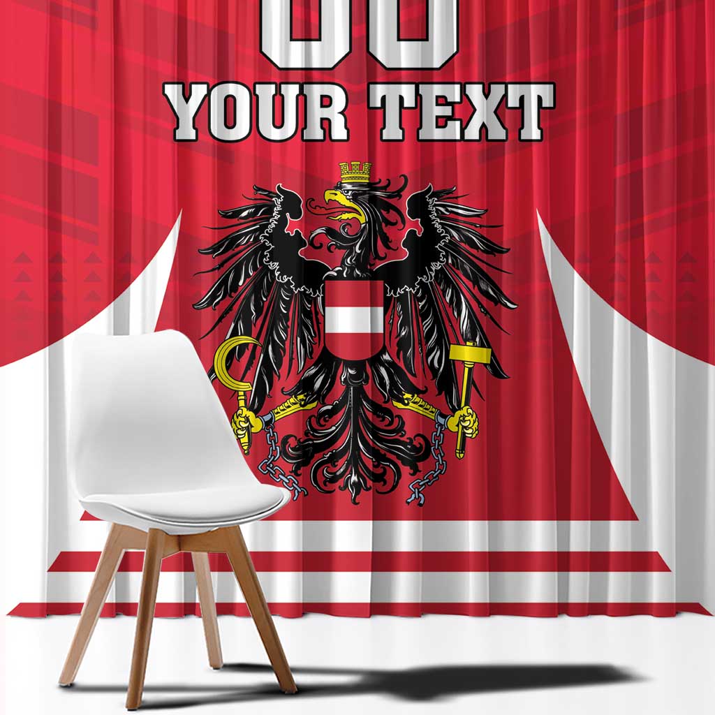 Custom Austria Hockey Window Curtain Die Adler Go Champions