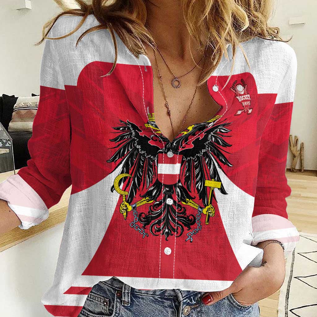Custom Austria Hockey Women Casual Shirt Die Adler Go Champions