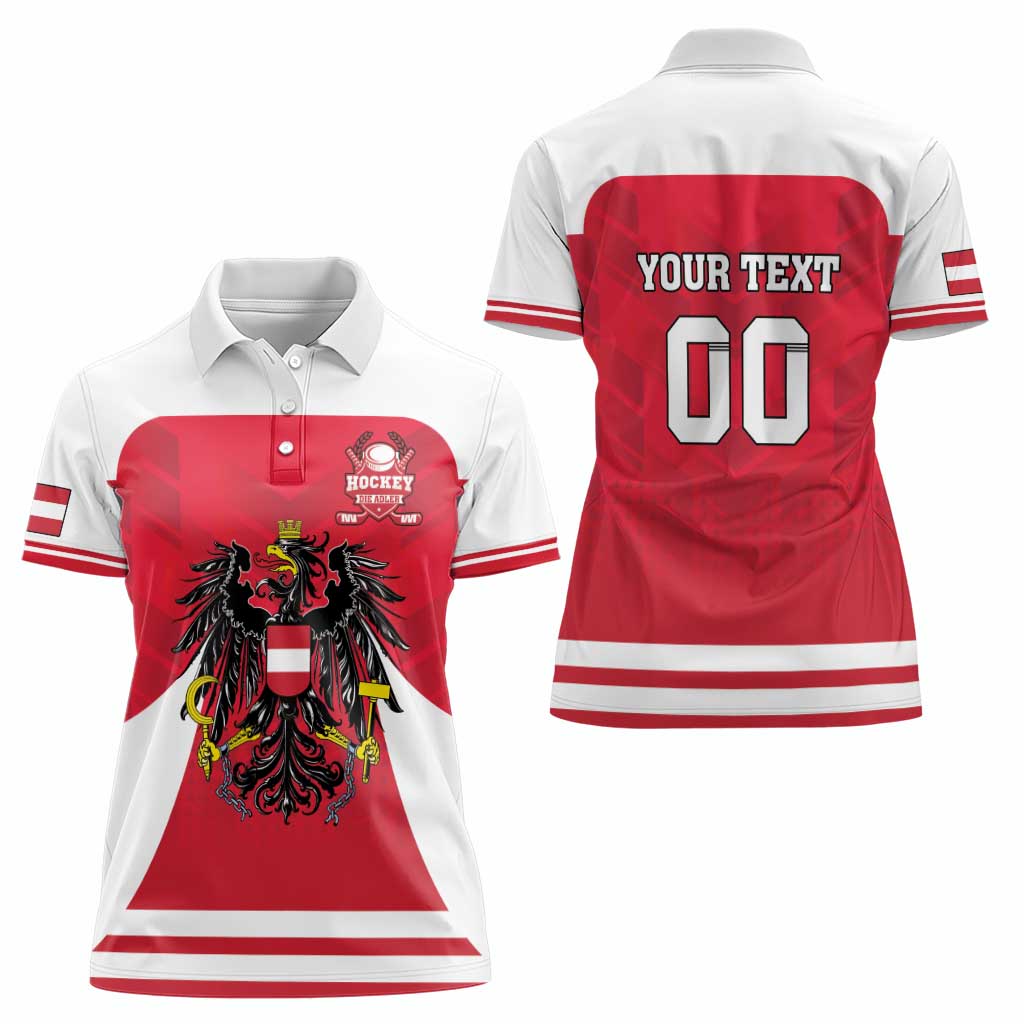 Custom Austria Hockey Women Polo Shirt Die Adler Go Champions