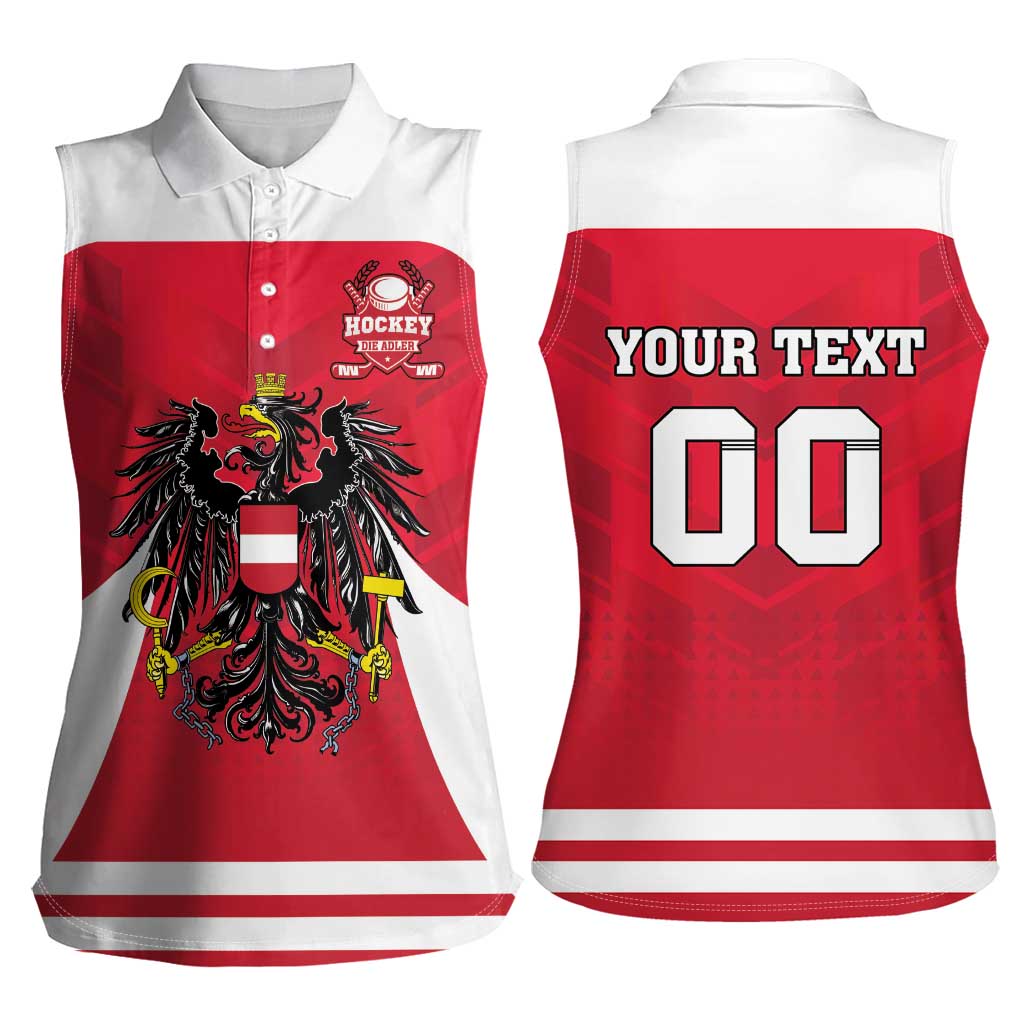 Custom Austria Hockey Women Sleeveless Polo Shirt Die Adler Go Champions