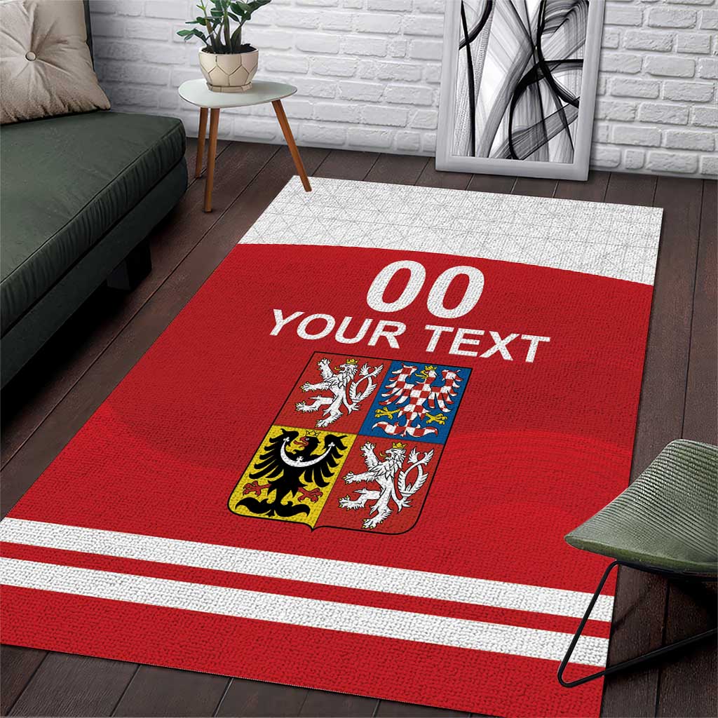 Custom Czech Republic Hockey Area Rug Czech Lion