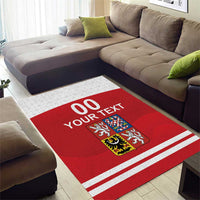 Custom Czech Republic Hockey Area Rug Czech Lion