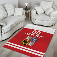 Custom Czech Republic Hockey Area Rug Czech Lion