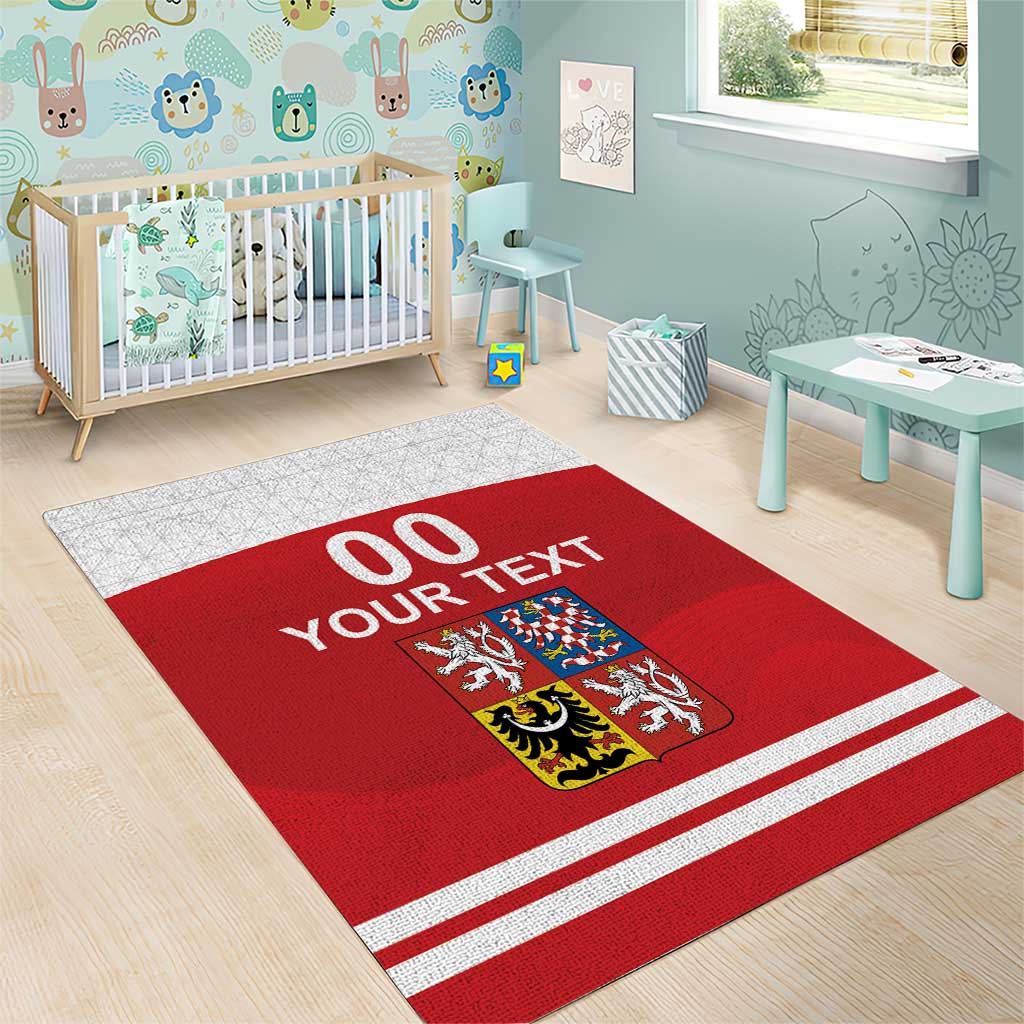 Custom Czech Republic Hockey Area Rug Czech Lion