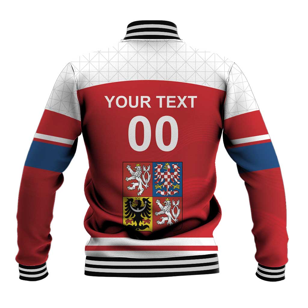 Custom Czech Republic Hockey Baseball Jacket Czech Lion
