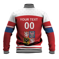 Custom Czech Republic Hockey Baseball Jacket Czech Lion