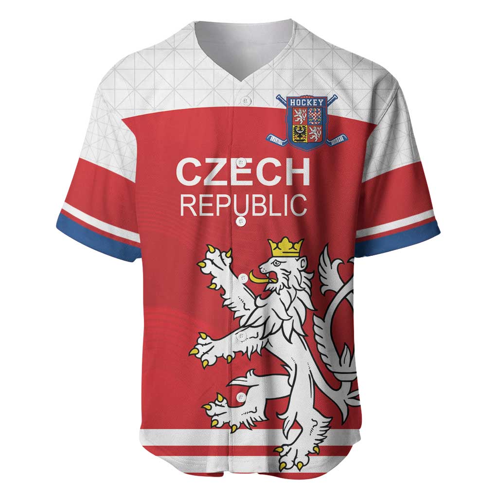 Custom Czech Republic Hockey Baseball Jersey Czech Lion