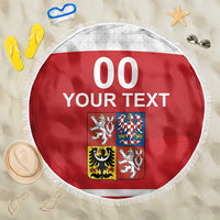 Custom Czech Republic Hockey Beach Blanket Czech Lion