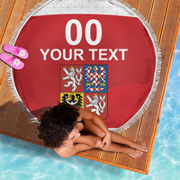 Custom Czech Republic Hockey Beach Blanket Czech Lion