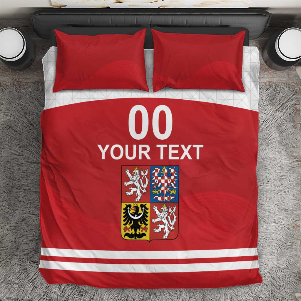Custom Czech Republic Hockey Bedding Set Czech Lion