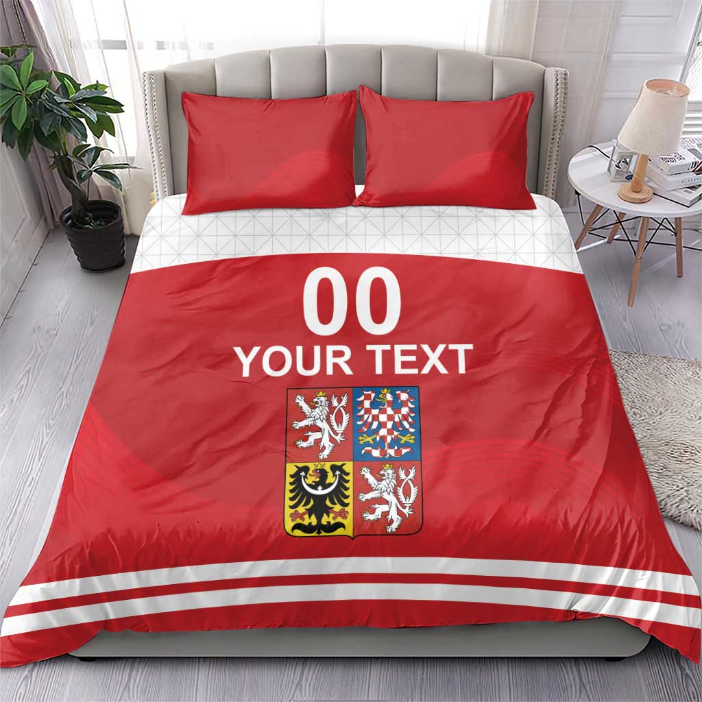 Custom Czech Republic Hockey Bedding Set Czech Lion