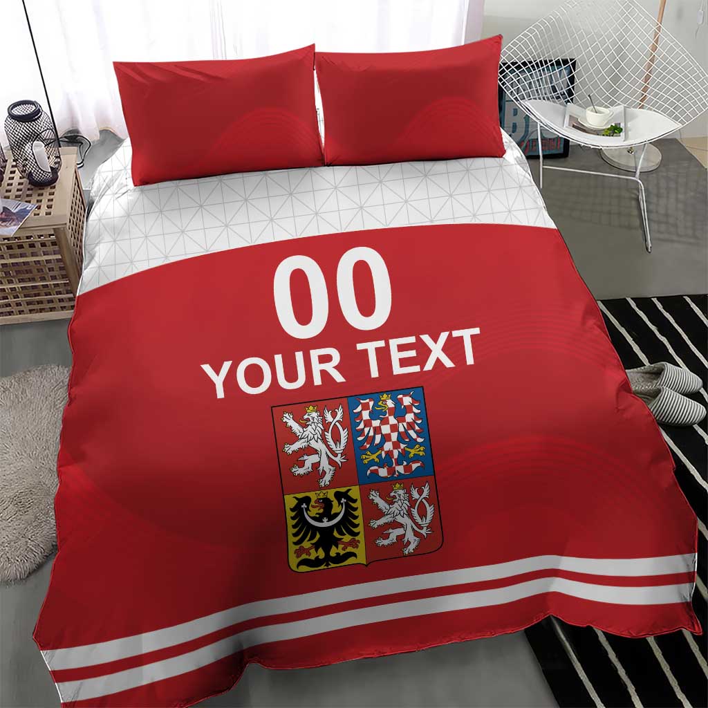 Custom Czech Republic Hockey Bedding Set Czech Lion
