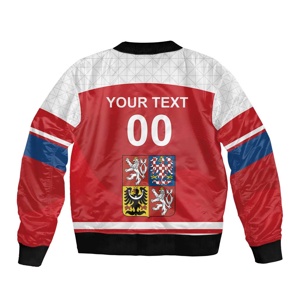 Custom Czech Republic Hockey Bomber Jacket Czech Lion