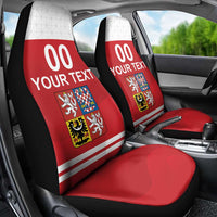Custom Czech Republic Hockey Car Seat Cover Czech Lion
