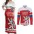 Custom Czech Republic Hockey Couples Matching Off Shoulder Maxi Dress and Long Sleeve Button Shirt Czech Lion