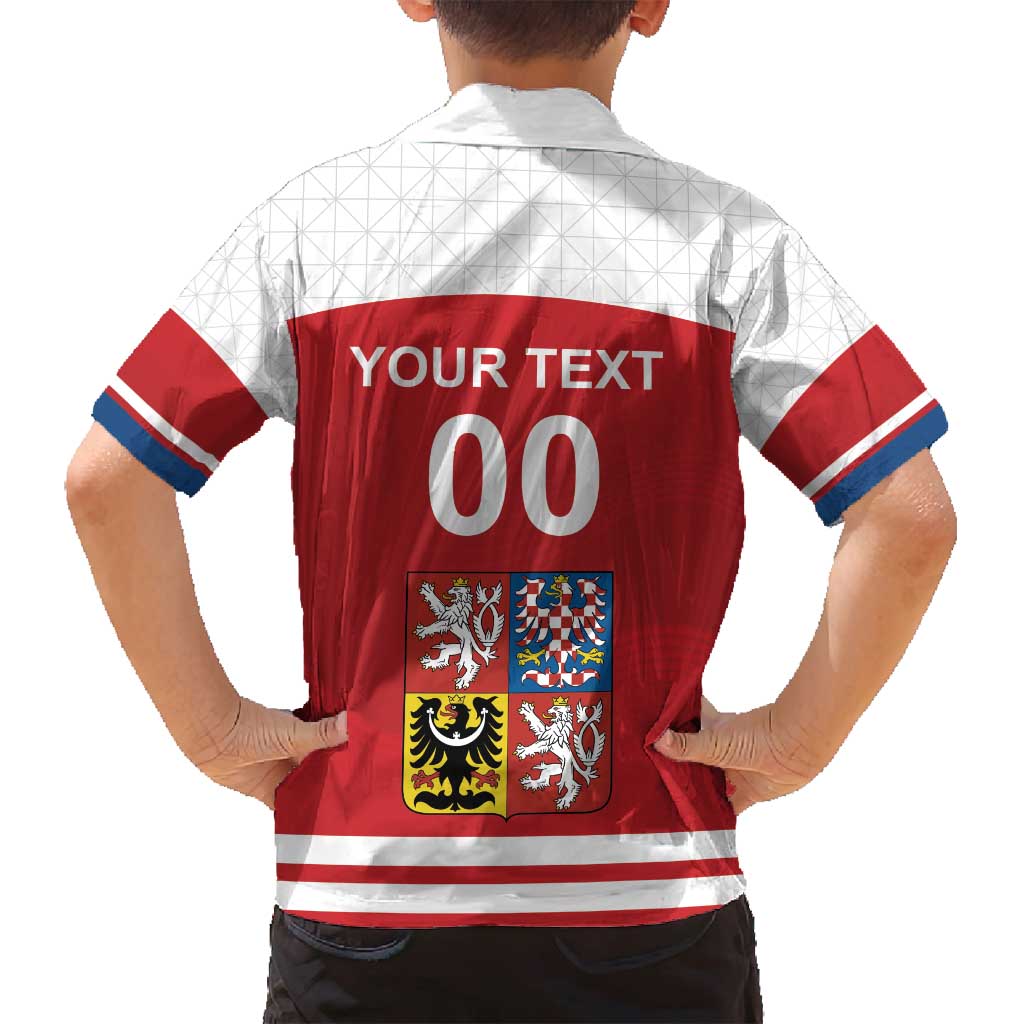 Custom Czech Republic Hockey Family Matching Long Sleeve Bodycon Dress and Hawaiian Shirt Czech Lion