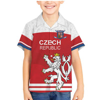 Custom Czech Republic Hockey Family Matching Mermaid Dress and Hawaiian Shirt Czech Lion