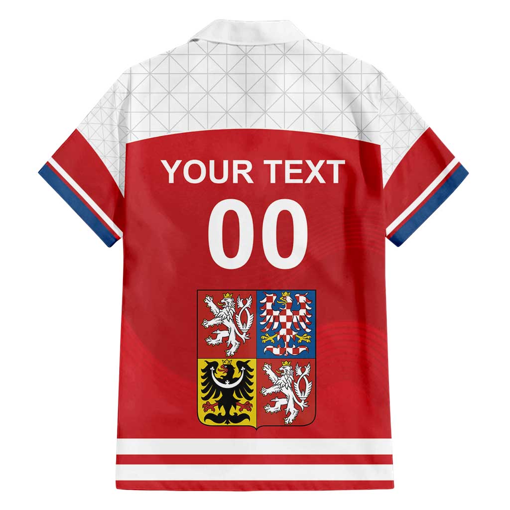 Custom Czech Republic Hockey Family Matching Off Shoulder Maxi Dress and Hawaiian Shirt Czech Lion