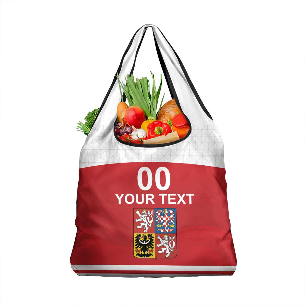 Custom Czech Republic Hockey Grocery Bag Czech Lion