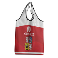 Custom Czech Republic Hockey Grocery Bag Czech Lion
