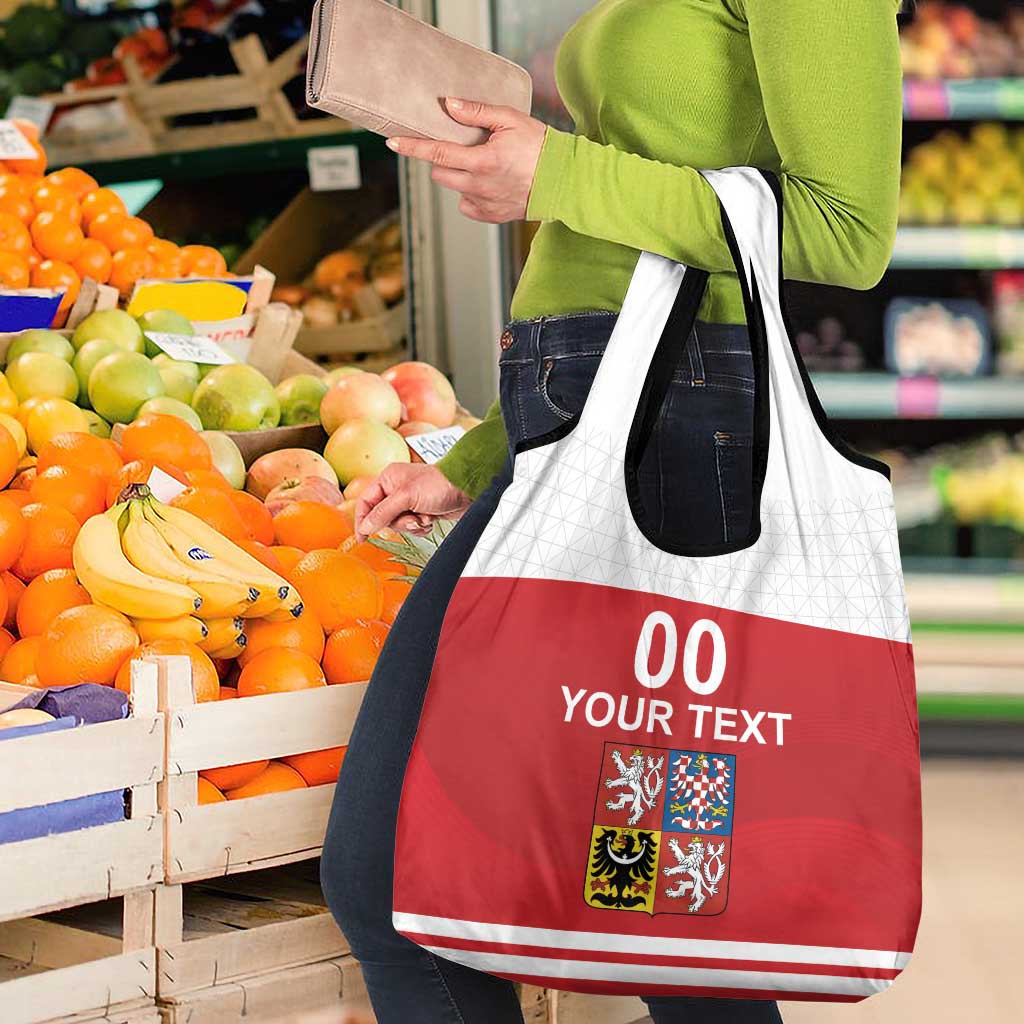 Custom Czech Republic Hockey Grocery Bag Czech Lion
