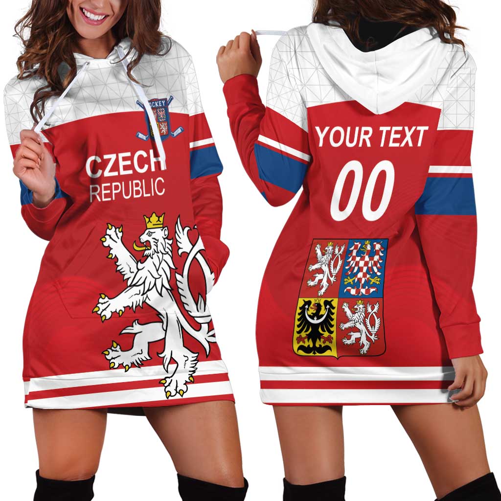Custom Czech Republic Hockey Hoodie Dress Czech Lion