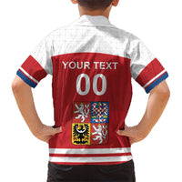 Custom Czech Republic Hockey Kid Hawaiian Shirt Czech Lion