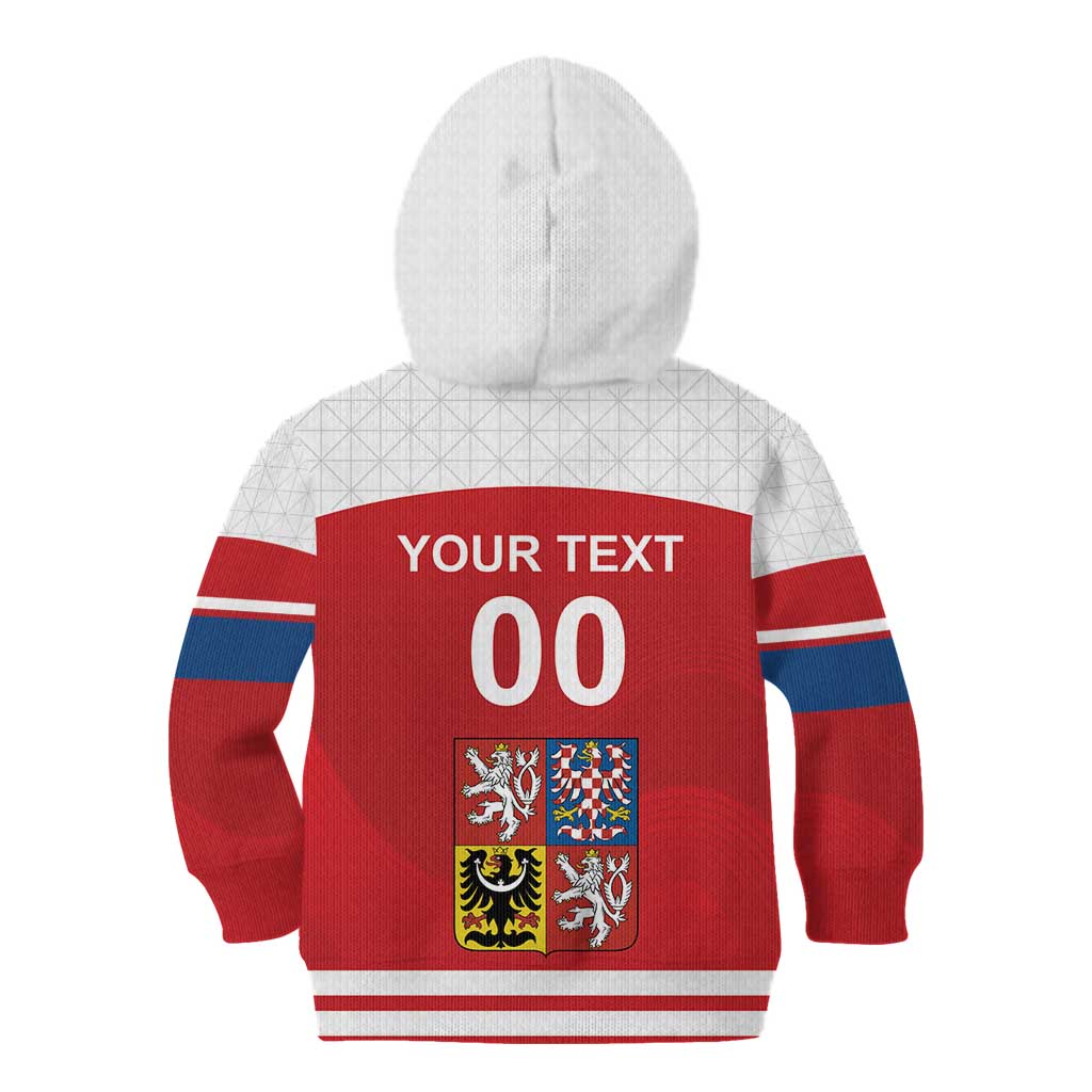 Custom Czech Republic Hockey Kid Hoodie Czech Lion
