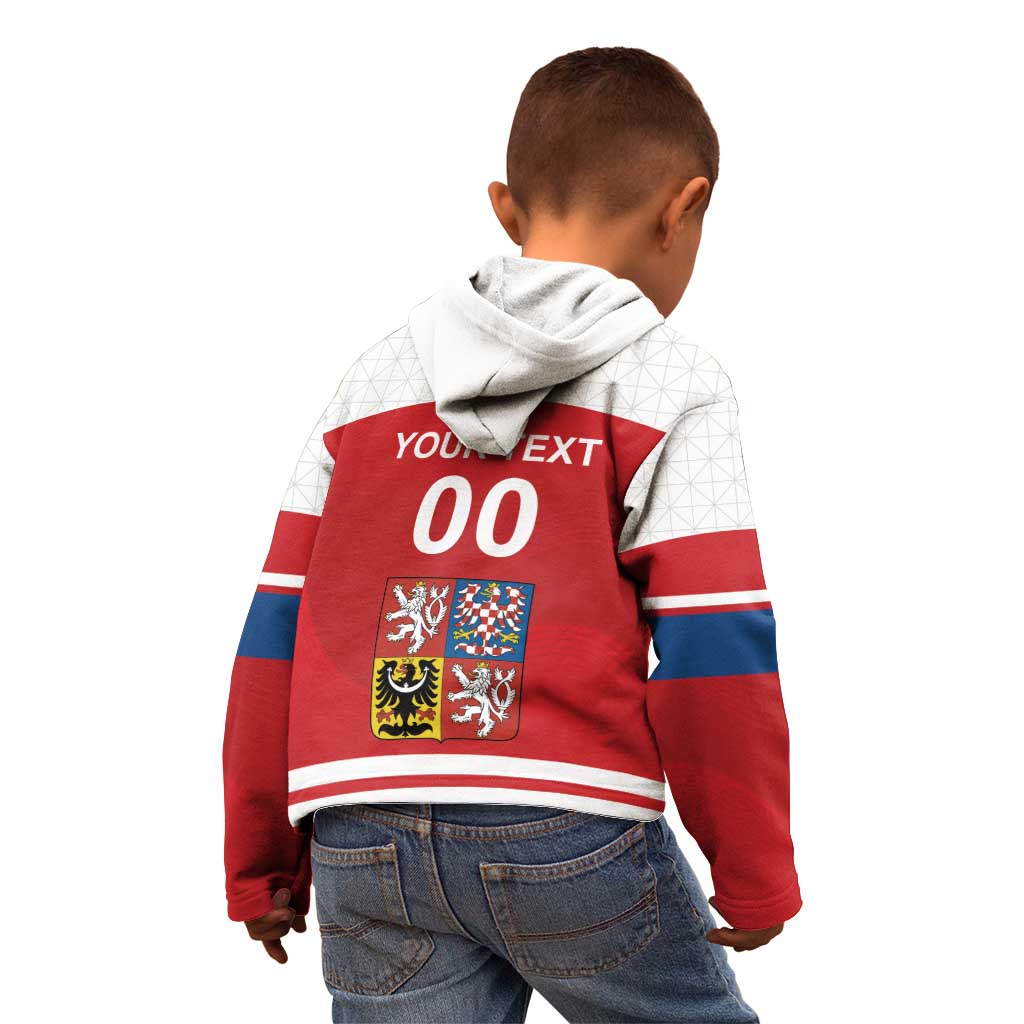 Custom Czech Republic Hockey Kid Hoodie Czech Lion