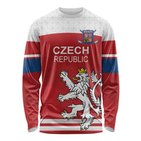 Custom Czech Republic Hockey Long Sleeve Shirt Czech Lion
