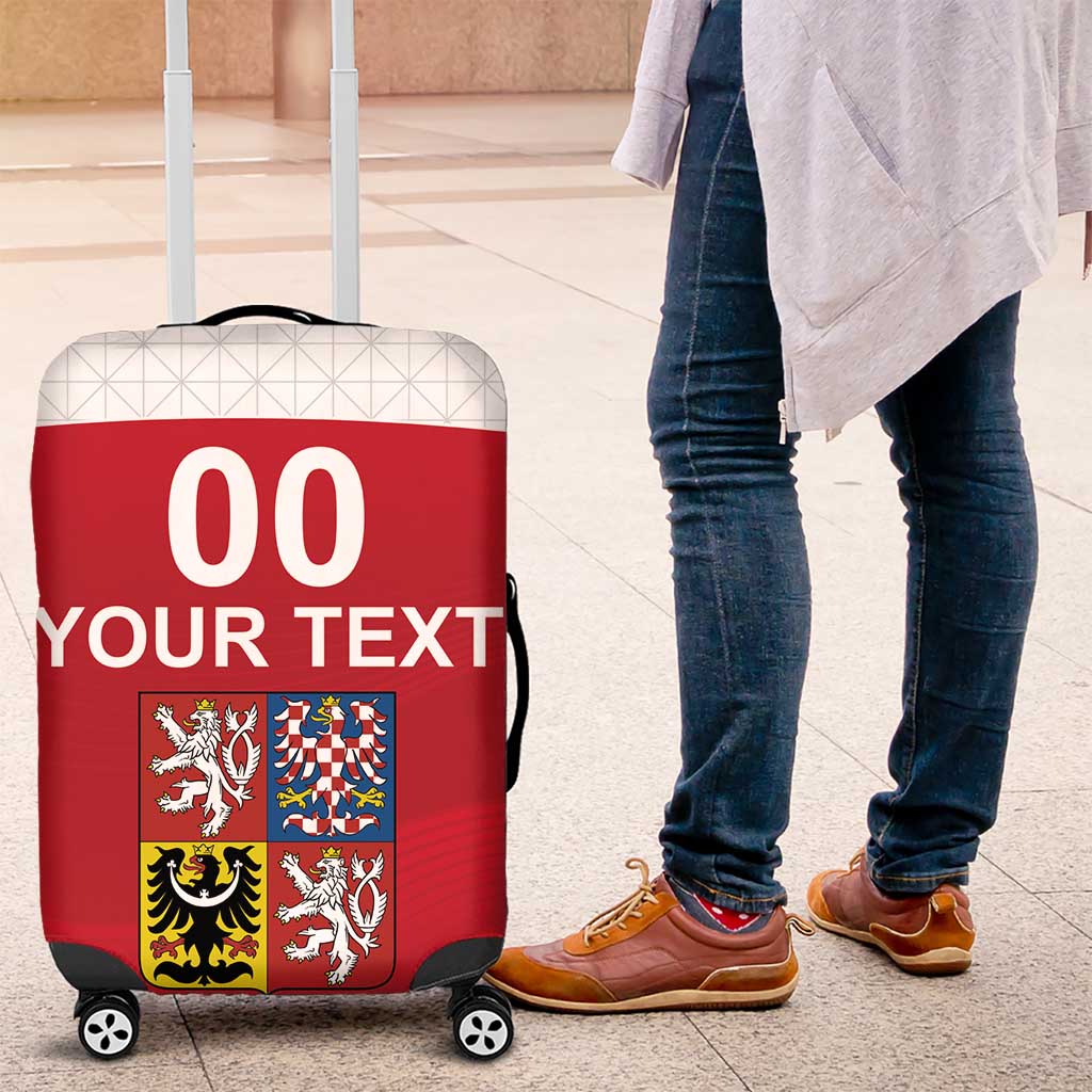 Custom Czech Republic Hockey Luggage Cover Czech Lion