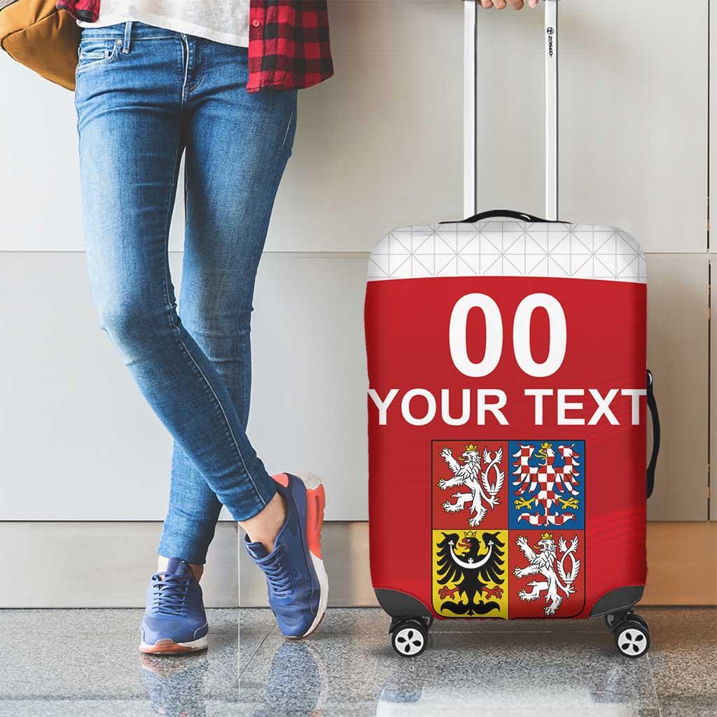 Custom Czech Republic Hockey Luggage Cover Czech Lion