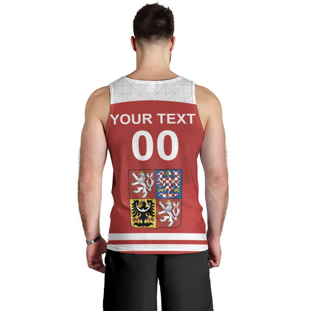 Custom Czech Republic Hockey Men Tank Top Czech Lion