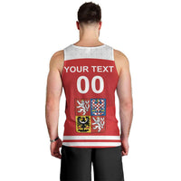 Custom Czech Republic Hockey Men Tank Top Czech Lion