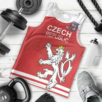 Custom Czech Republic Hockey Men Tank Top Czech Lion