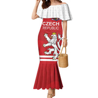 Custom Czech Republic Hockey Mermaid Dress Czech Lion