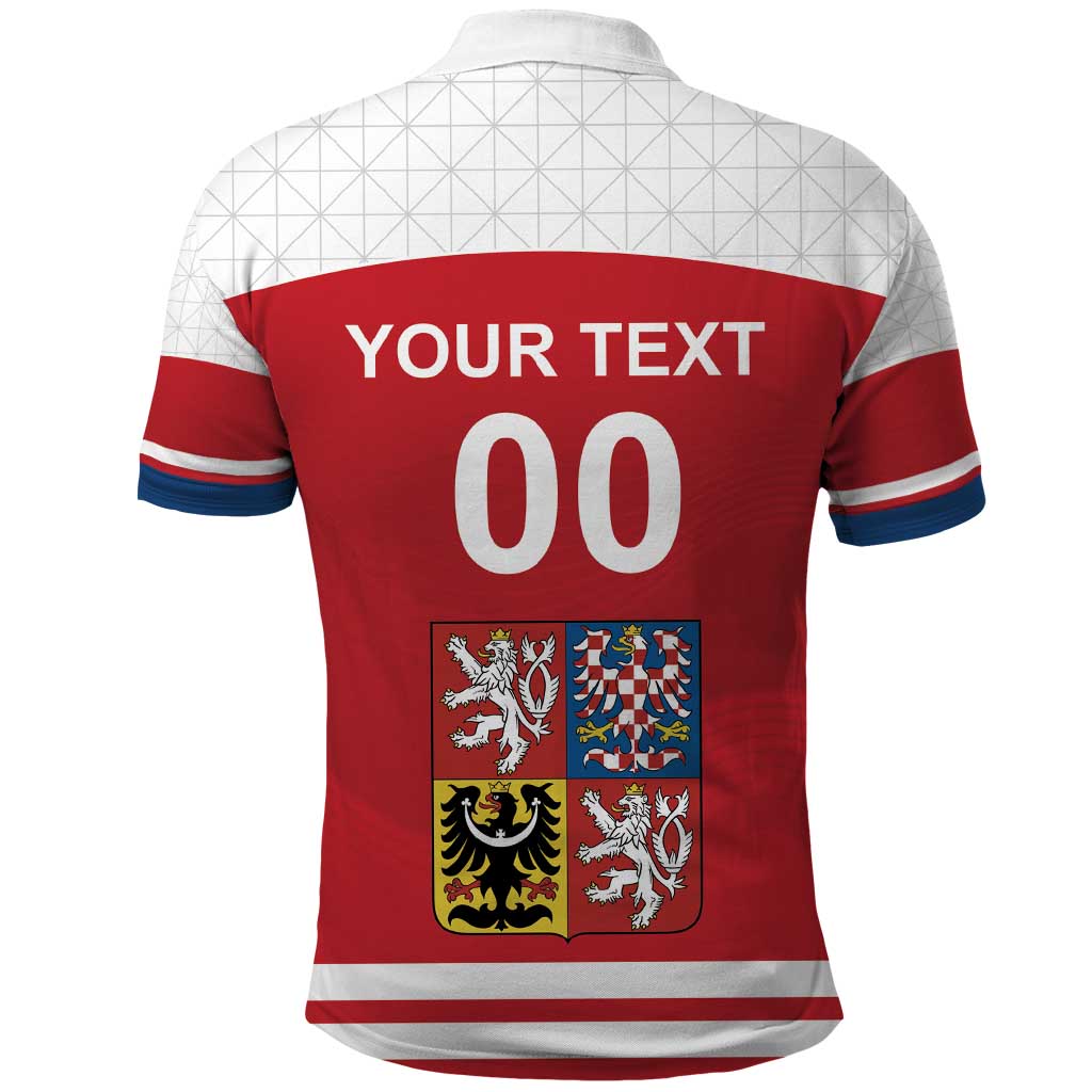 Custom Czech Republic Hockey Polo Shirt Czech Lion