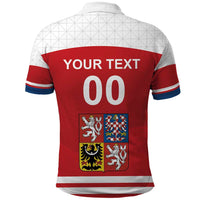 Custom Czech Republic Hockey Polo Shirt Czech Lion