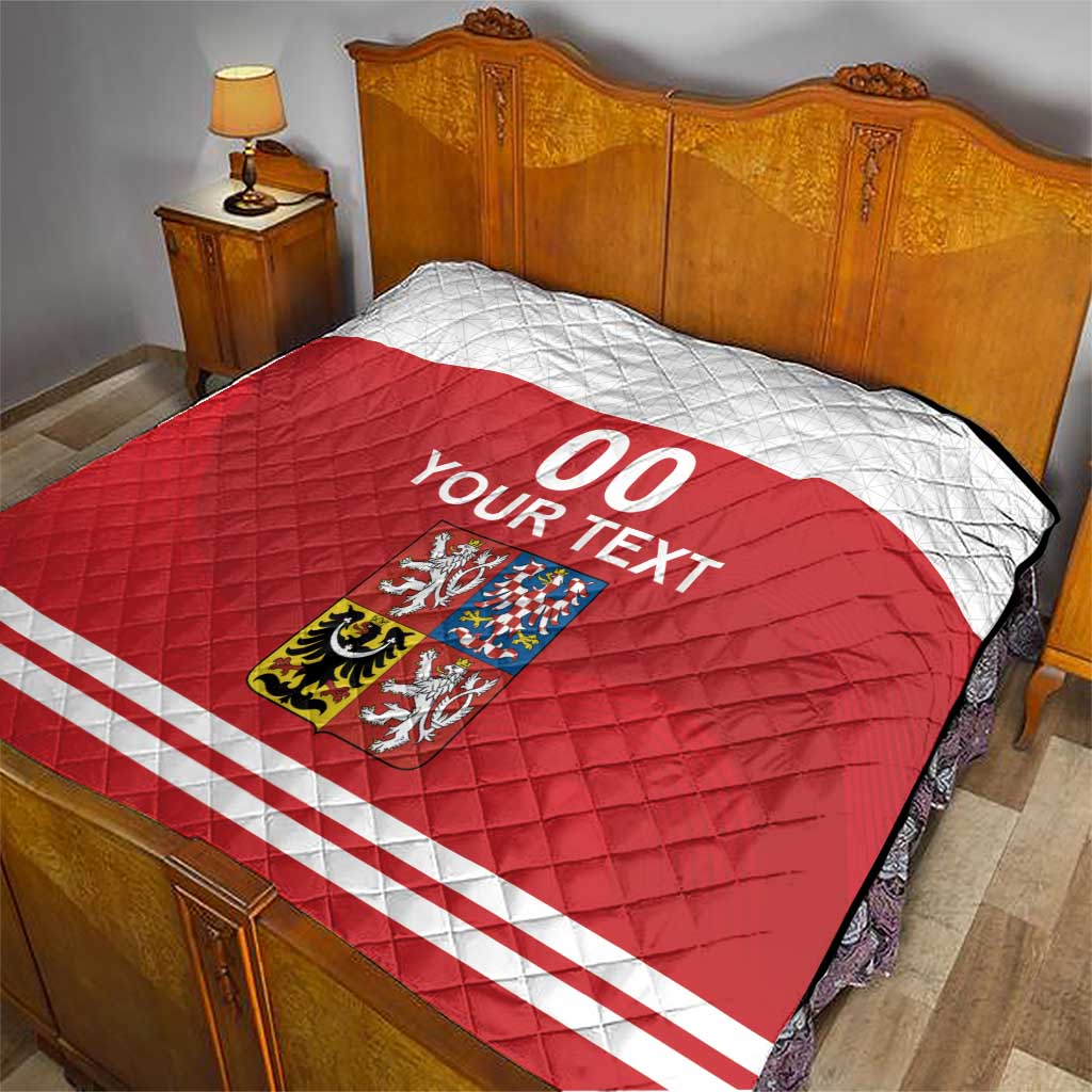 Custom Czech Republic Hockey Quilt Czech Lion